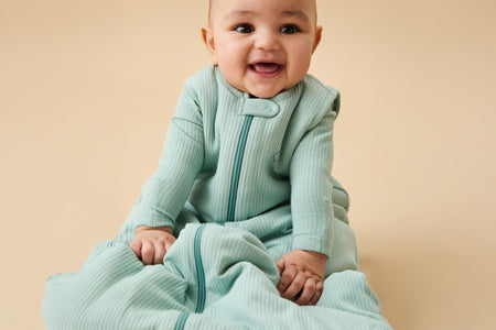beautiful baby in MORI’s Clever Year Round Sleeping Bag